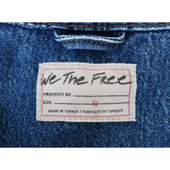FREE PEOPLE We The FREE Jolene Trucker Oversized Denim Jean Jacket, Size XS - Picture 13 of 15